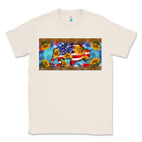 Natural bison amerıcan flag  license plate template Classic Tee - BarkalooDesign