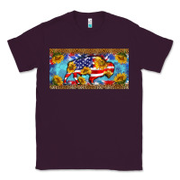 Plum bison amerıcan flag  license plate template Classic Tee - BarkalooDesign