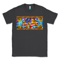 Smoke bison amerıcan flag  license plate template Classic Tee - BarkalooDesign