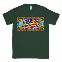 Sports Green bison amerıcan flag  license plate template Classic Tee - BarkalooDesign
