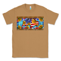 Toasted Coconut bison amerıcan flag  license plate template Classic Tee - BarkalooDesign