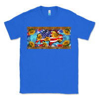 True Royal bison amerıcan flag  license plate template Classic Tee - BarkalooDesign