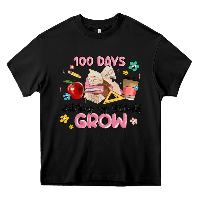 100 Days Of Watching My Students Grow Heavy Core Tee by MaliasSmallBusiness | Teevron