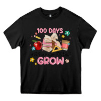 Black 100 days of watching my students grow Heavy Core Tee - MaliasSmallBusiness