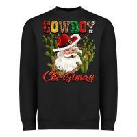 Black cowboy christmas western cactus Heavyweight Sweatshirt - CowGirlArtShop