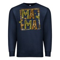 Navy mama fall Premium Sweatshirt - CowhideDigitalArt