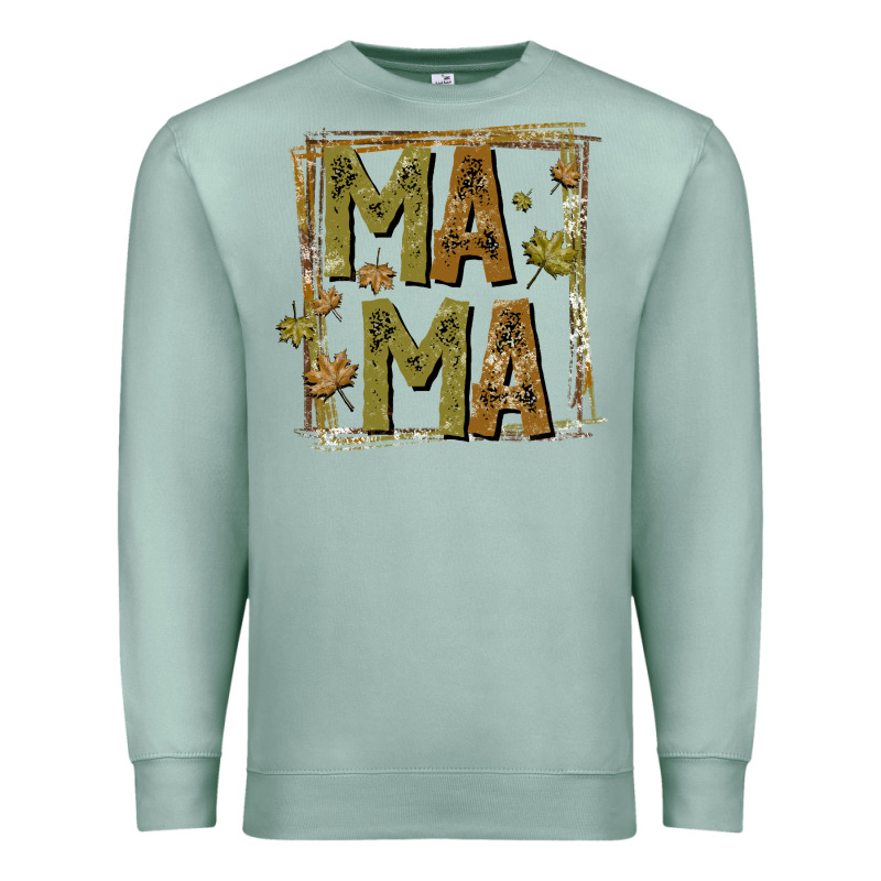 Mama Fall Premium Sweatshirt by CowhideDigitalArt | Teevron