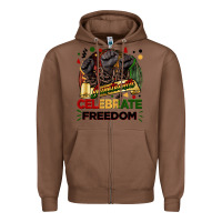 Chestnut Juneteenth celebrate freedom Zipper Hoodie - FaDigitalArtStudio