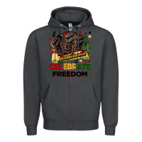 Smoke Juneteenth celebrate freedom Zipper Hoodie - FaDigitalArtStudio