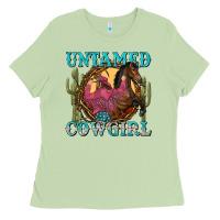 Matcha untamed cowgirl Ladies Tee - NancyCooperArtShop