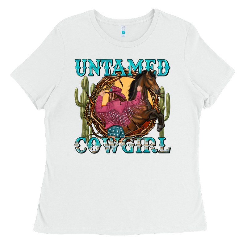 Untamed Cowgirl Ladies Tee by NancyCooperArtShop | Teevron