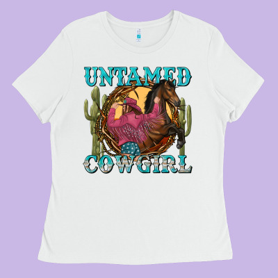 Untamed Cowgirl Ladies Tee Designed By Nancycooperartshop