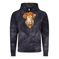 Cloud Black Charolais Cow Vintage Hoodie - RanaPortraitStore