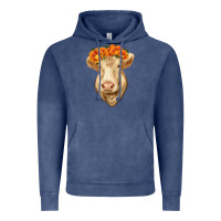 Vintage Denim Charolais Cow Vintage Hoodie - RanaPortraitStore