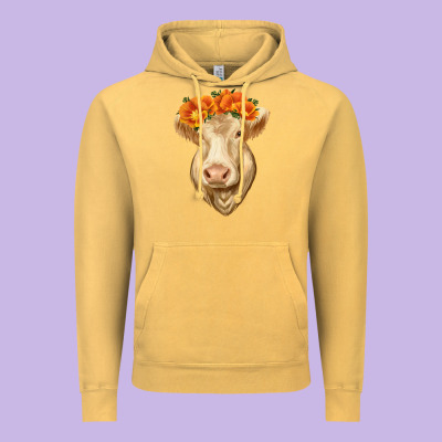 Charolais Cow Vintage Hoodie Designed By Ranaportraitstore