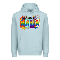 Blue Mist proud mama Premium Hoodie - FaDigitalArtStudio