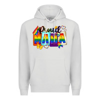 Dove Grey proud mama Premium Hoodie - FaDigitalArtStudio