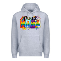 Heather Grey proud mama Premium Hoodie - FaDigitalArtStudio