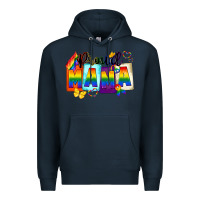 Navy proud mama Premium Hoodie - FaDigitalArtStudio