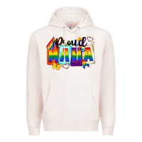 Pale Pink proud mama Premium Hoodie - FaDigitalArtStudio