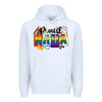 White proud mama Premium Hoodie - FaDigitalArtStudio