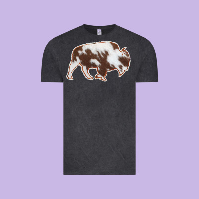 Cowhide Bison Silhouette Vintage Tee Designed By Bettercallsaul
