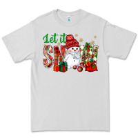 Dove Grey let it snow with snowman Premium Tee - NancyCooperArtShop