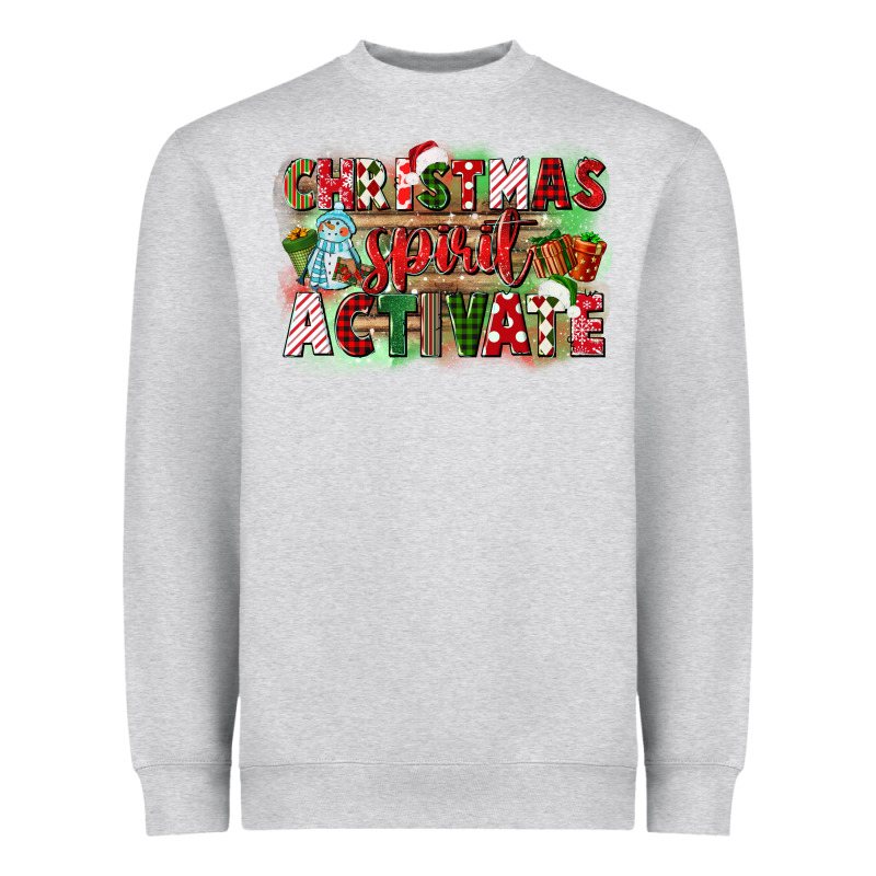 Christmas Spirit Activate Heavyweight Sweatshirt by CowGirlArtShop | Teevron