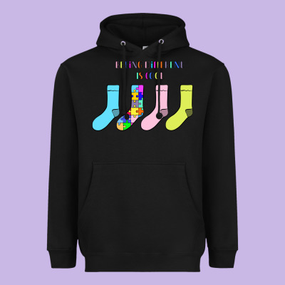 Titi Pretty Art Being Different Is Cool Heavyweight Hoodie Designed By Cowhidedigitalart