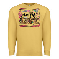 Antique Gold Nurse life leopard frame Premium Sweatshirt - LillyAllenDesigns