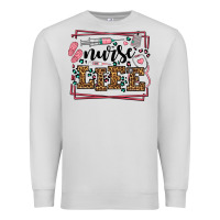 Dove Grey Nurse life leopard frame Premium Sweatshirt - LillyAllenDesigns