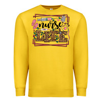 Lemon Nurse life leopard frame Premium Sweatshirt - LillyAllenDesigns