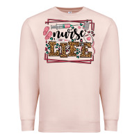 Nurse Life Leopard Frame Premium Sweatshirt | Teevron