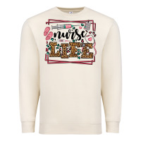 Sandshell Nurse life leopard frame Premium Sweatshirt - LillyAllenDesigns
