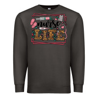 Smoke Nurse life leopard frame Premium Sweatshirt - LillyAllenDesigns
