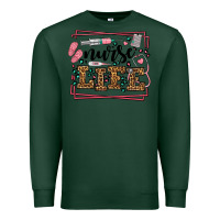 Sports Green Nurse life leopard frame Premium Sweatshirt - LillyAllenDesigns