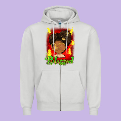 Blessed Juneteenth Zipper Hoodie Designed By Fadigitalartstudio
