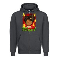 Smoke blessed juneteenth Zipper Hoodie - FaDigitalArtStudio