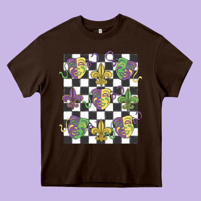 Mardi Gras Heavy Core Tee Designed By Maliassmallbusiness
