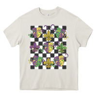 Cream mardi gras Heavy Core Tee - MaliasSmallBusiness