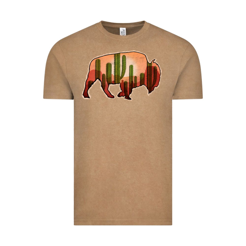 Cactus Bison Silhouette Vintage Tee by Bettercallsaul | Teevron
