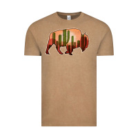Vintage Coffee Cactus Bison Silhouette Vintage Tee - Bettercallsaul