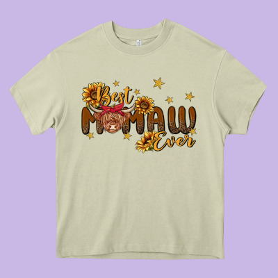 Best Mamaw Ever Cow Heavy Core Tee Designed By Maliassmallbusiness