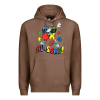 Chestnut Au-some! Autism puzzle dabbing Premium Hoodie - FaDigitalArtStudio