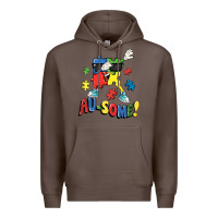 Coffee Au-some! Autism puzzle dabbing Premium Hoodie - FaDigitalArtStudio