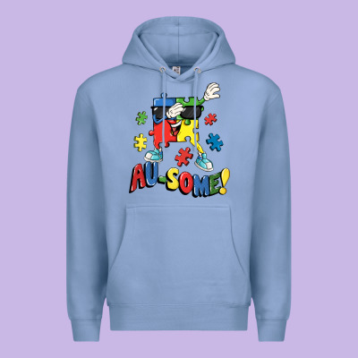Au-some! Autism Puzzle Dabbing Premium Hoodie Designed By Fadigitalartstudio