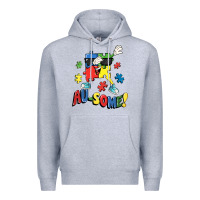 Heather Grey Au-some! Autism puzzle dabbing Premium Hoodie - FaDigitalArtStudio