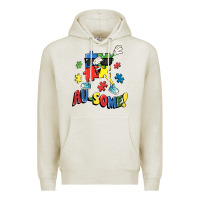 Oatmeal Heather Au-some! Autism puzzle dabbing Premium Hoodie - FaDigitalArtStudio