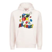 Pale Pink Au-some! Autism puzzle dabbing Premium Hoodie - FaDigitalArtStudio