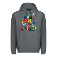 Rock Au-some! Autism puzzle dabbing Premium Hoodie - FaDigitalArtStudio